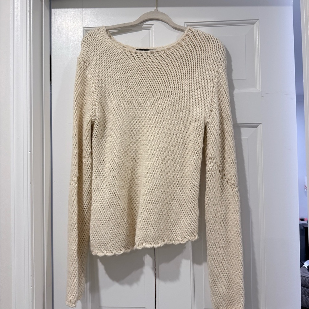 Motel Rocks Ranvir Cream Knit Sweater Size M - Picture 6 of 9